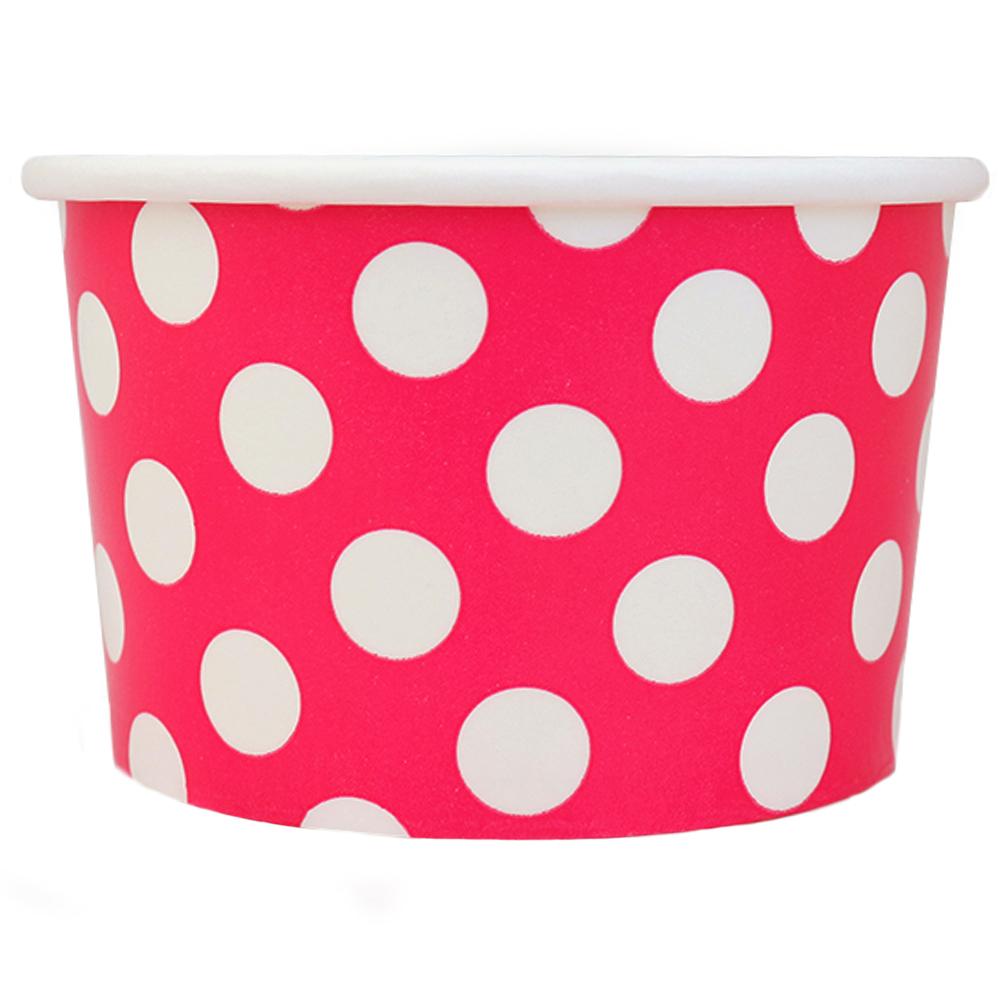 UNIQ® 4 oz Pink Polka Dotty Ice Cream Cups