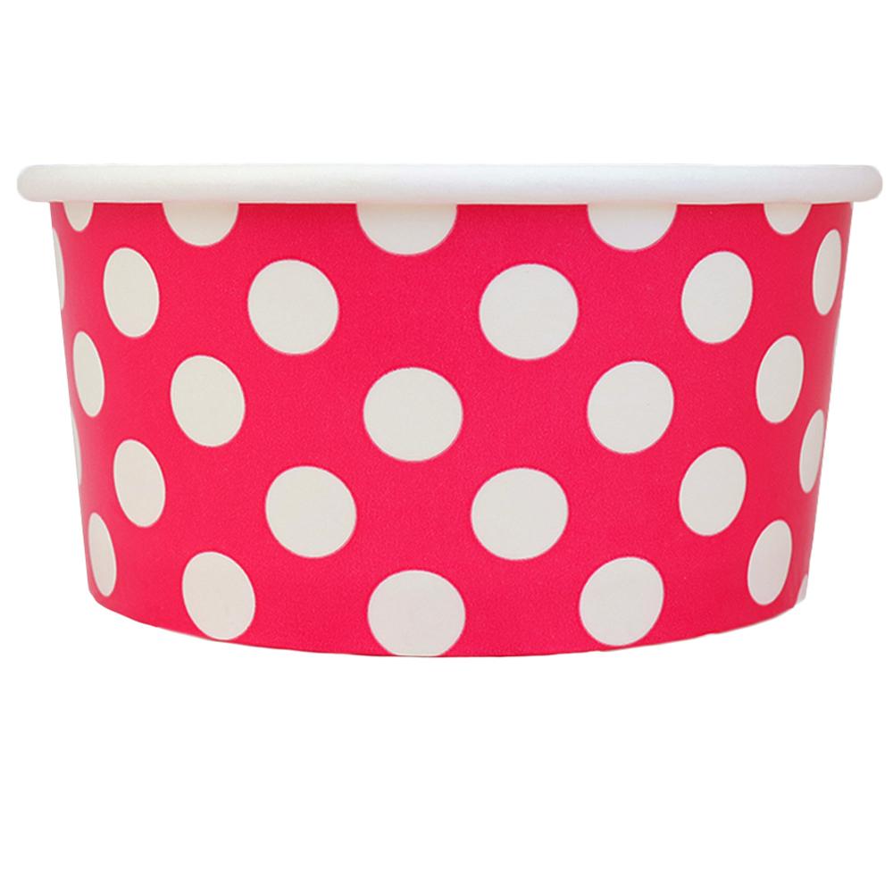 UNIQ® 6 oz Pink Polka Dotty Ice Cream Cups