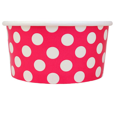 UNIQ® 6 oz Pink Polka Dotty Ice Cream Cups
