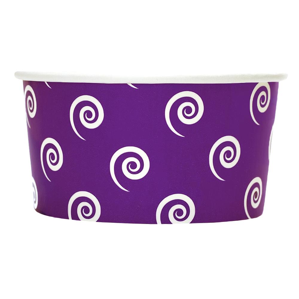 UNIQ® 6 oz Purple Swirls and Twirls Ice Cream Cups