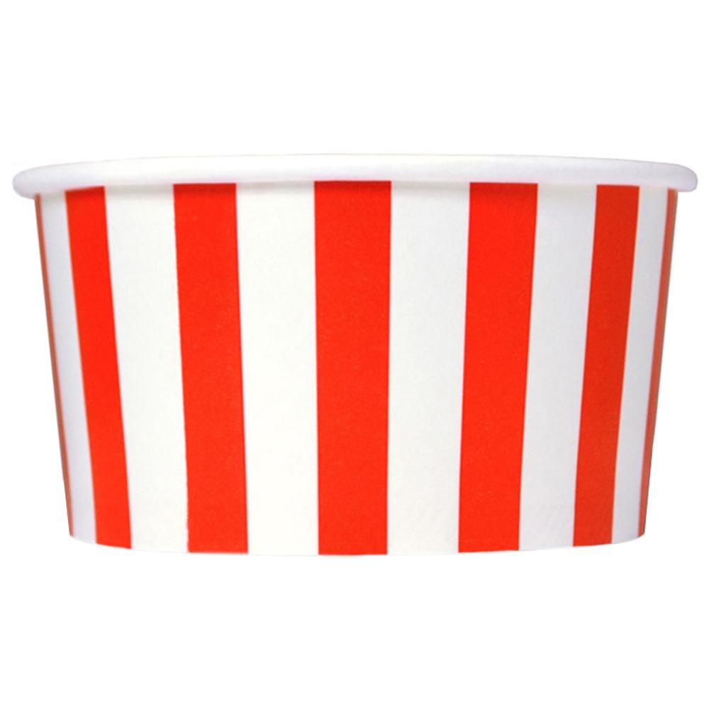 UNIQ® 6 oz Red Striped Madness Ice Cream Cups