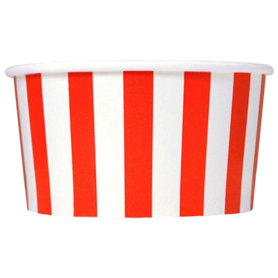 UNIQ® 6 oz Red Striped Madness Ice Cream Cups