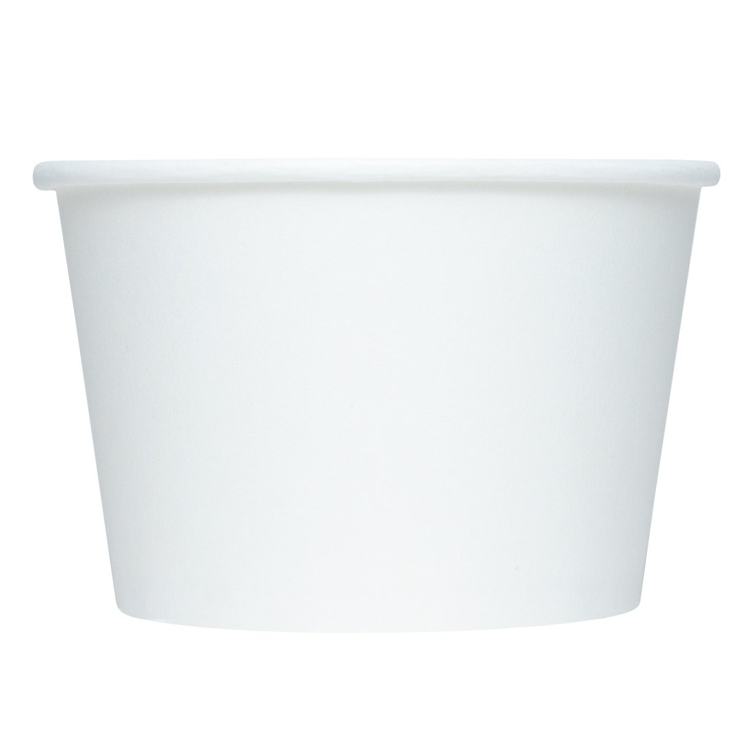 UNIQ® 8 oz White Eco-Friendly Compostable Ice Cream Cups