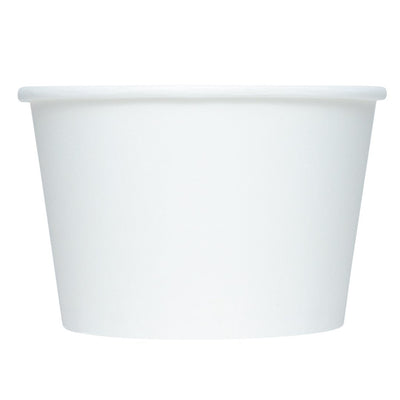 UNIQ® 8 oz White Eco-Friendly Compostable Ice Cream Cups