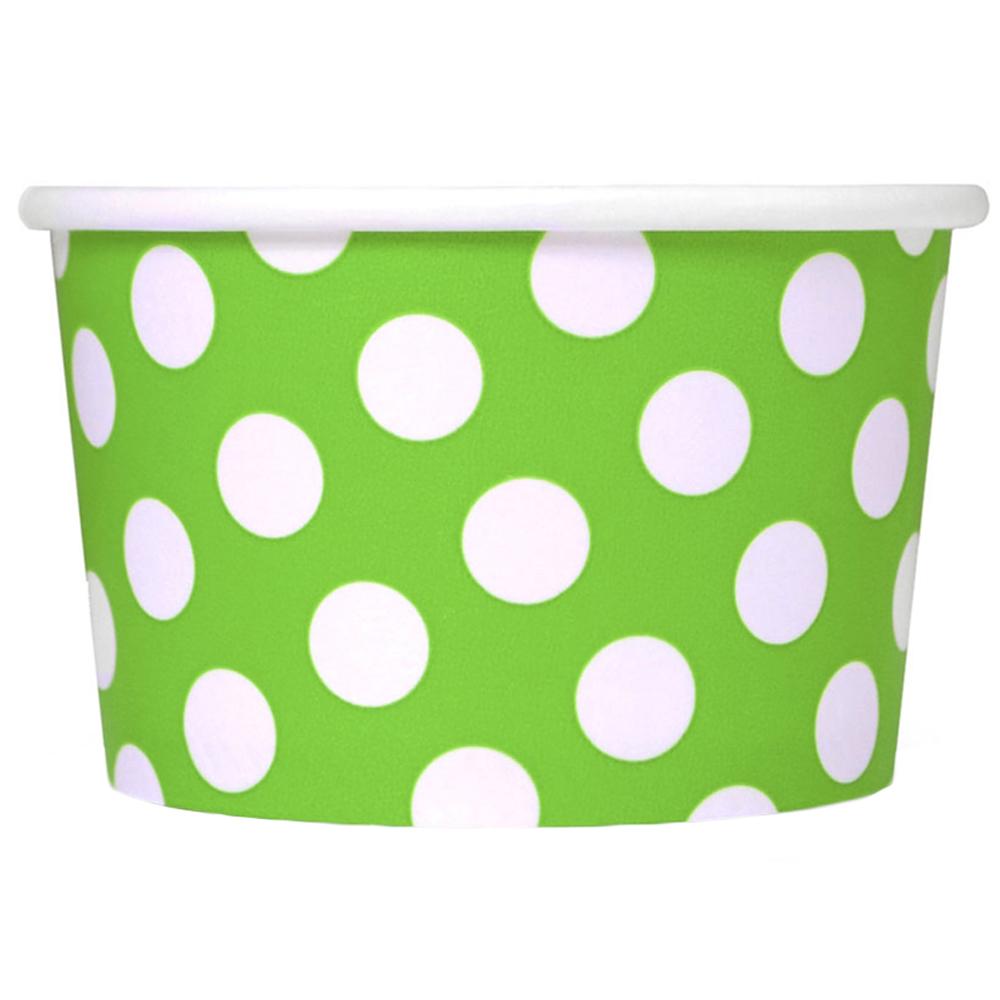 UNIQ® 8 oz Green Polka Dotty Ice Cream Cups