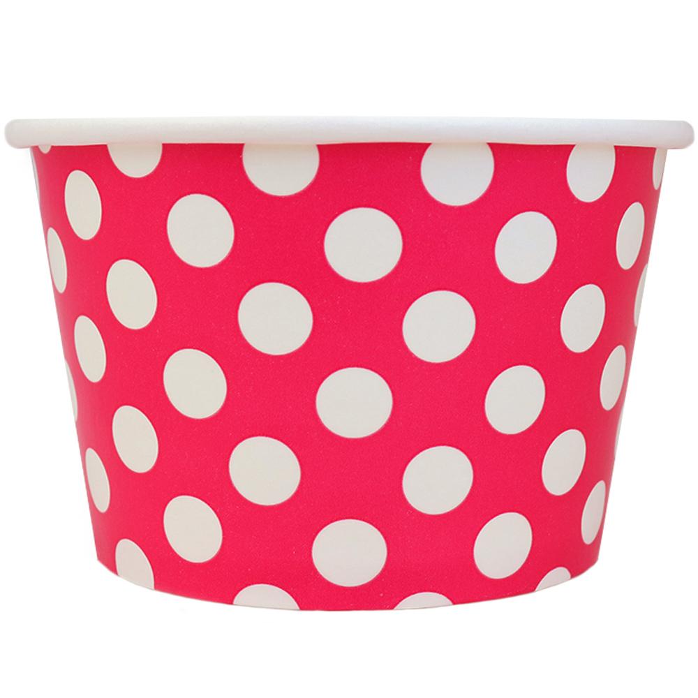 UNIQ® 8 oz Pink Polka Dotty Ice Cream Cups