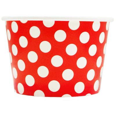 UNIQ® 8 oz Red Polka Dotty Ice Cream Cups