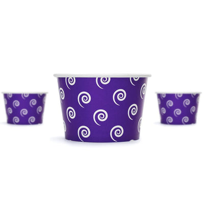 UNIQ® 8 oz Purple Swirls and Twirls Ice Cream Cups