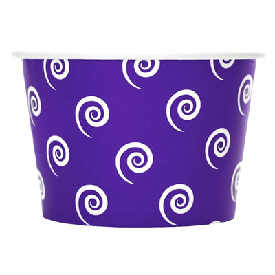 UNIQ® 8 oz Purple Swirls and Twirls Ice Cream Cups