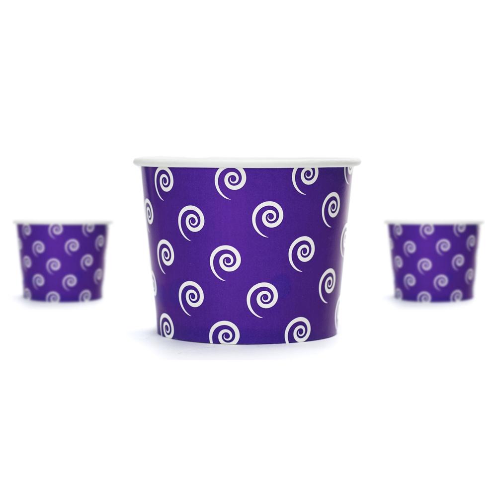 UNIQ® 12 oz Purple Swirls and Twirls Ice Cream Cups