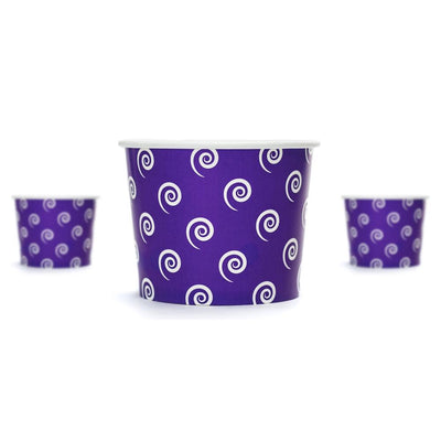 UNIQ® 12 oz Purple Swirls and Twirls Ice Cream Cups
