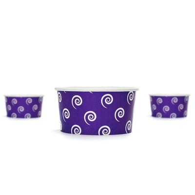 UNIQ® 4 oz Purple Swirls and Twirls Ice Cream Cups