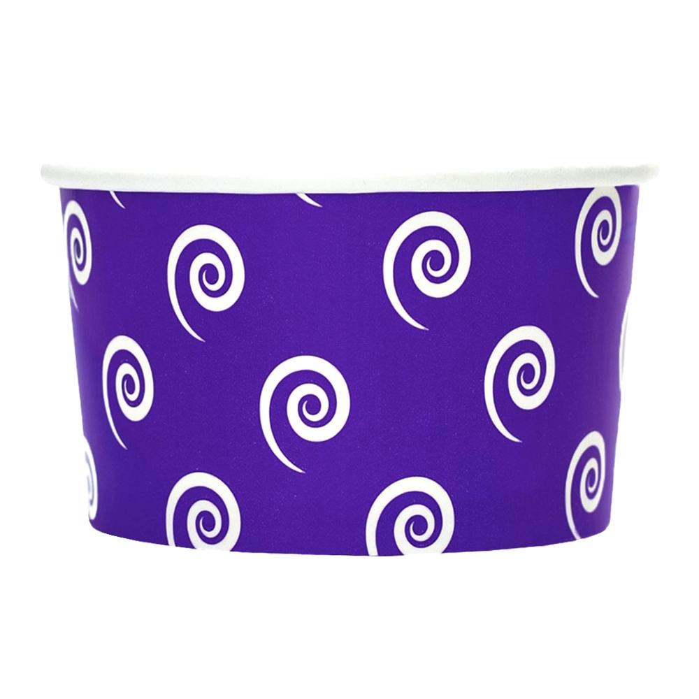 UNIQ® 4 oz Purple Swirls and Twirls Ice Cream Cups