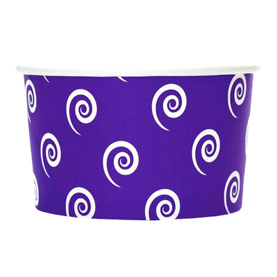 UNIQ® 4 oz Purple Swirls and Twirls Ice Cream Cups