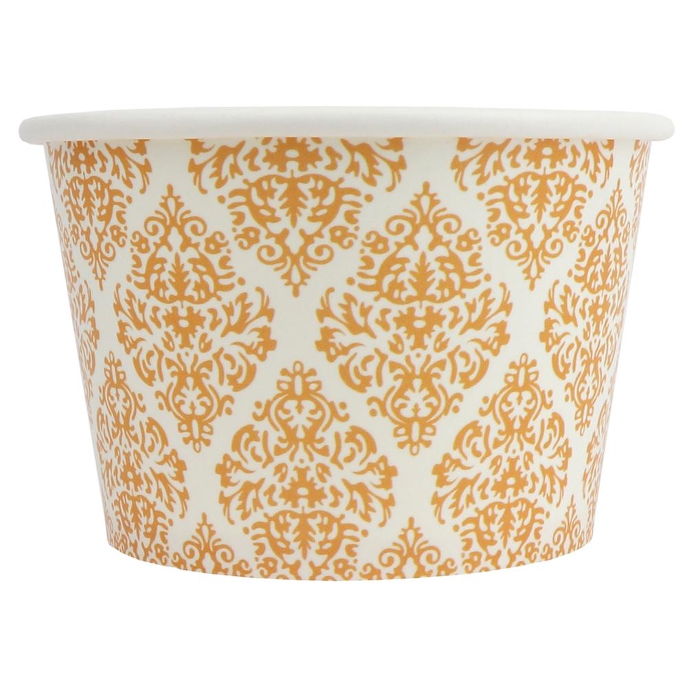 UNIQ® 8 oz Elegant Gold Ice Cream Cups