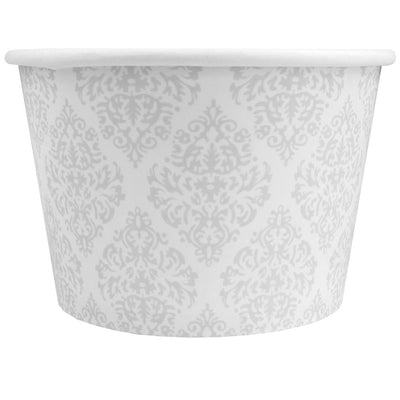 UNIQ® 8 oz Elegant Silver Ice Cream Cups