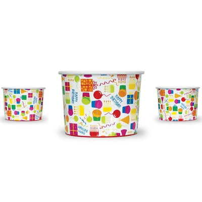UNIQ® 8 oz Happy Birthday Ice Cream Cups