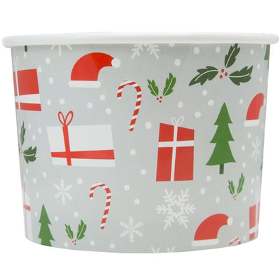 UNIQ® 8 oz Happy Holidays Ice Cream Cups
