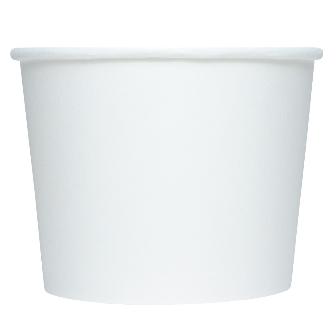 UNIQ® 12 oz White Eco-Friendly Compostable Ice Cream Cups