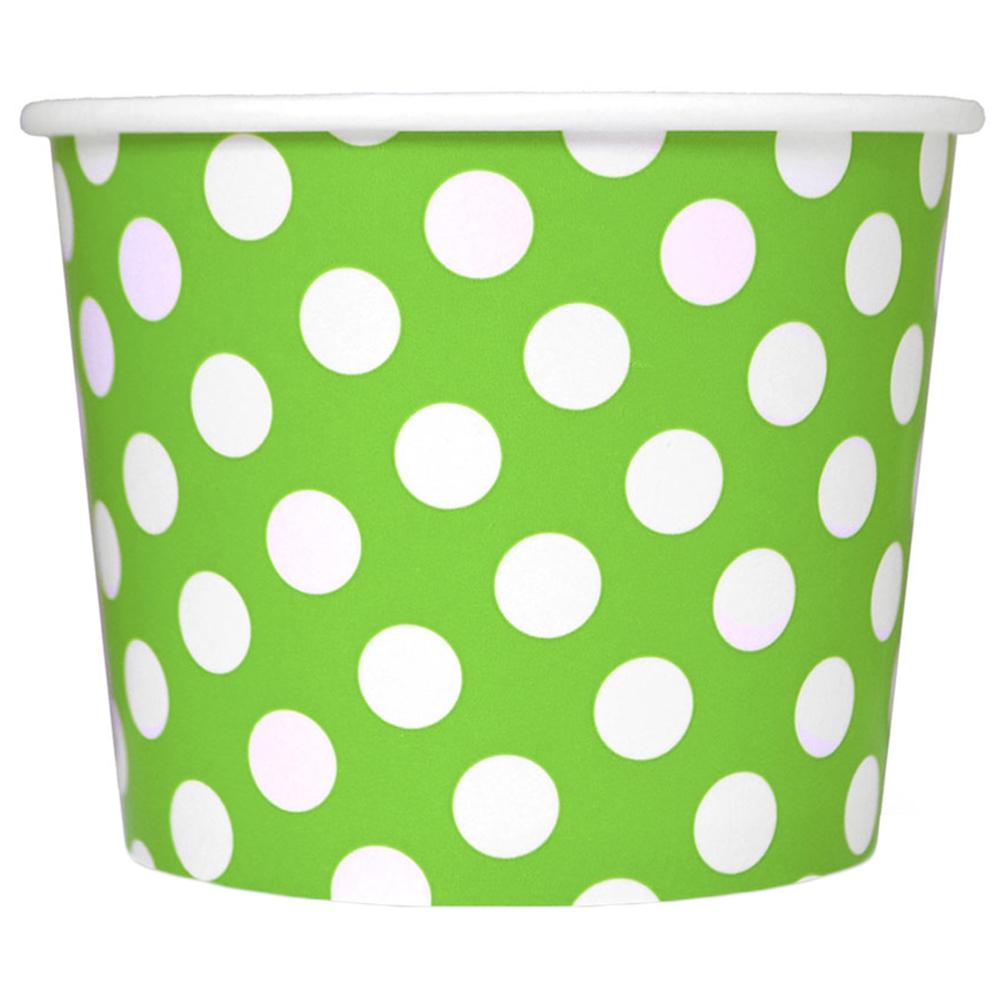 UNIQ® 12 oz Green Polka Dotty Ice Cream Cups