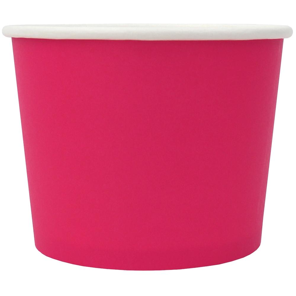 UNIQ® 12 oz Pink Eco-Friendly Compostable Ice Cream Cups