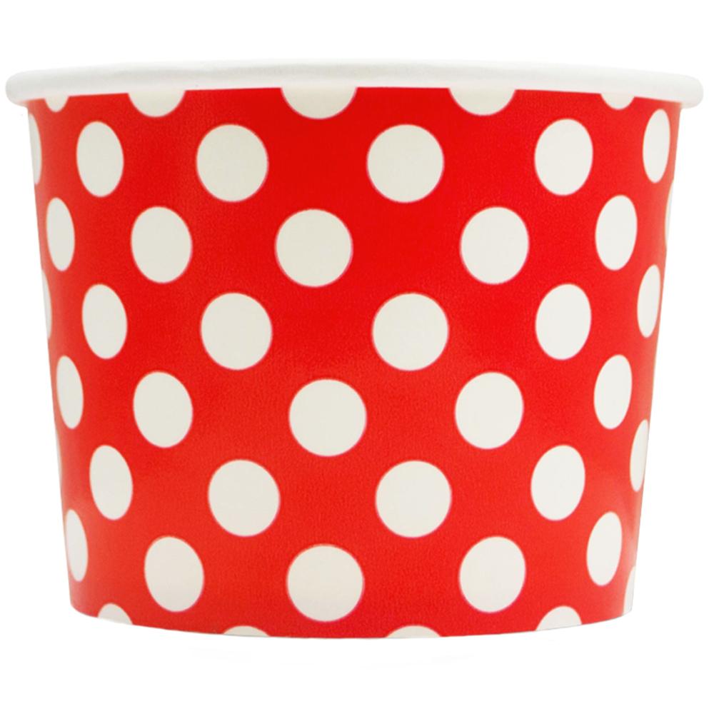 UNIQ® 12 oz Red Polka Dotty Ice Cream Cups