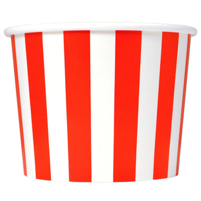 UNIQ® 12 oz Red Striped Madness Ice Cream Cups
