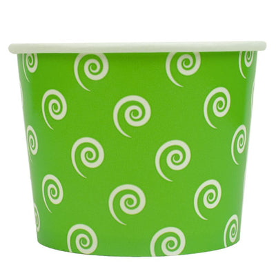 UNIQ® 12 oz Green Swirls and Twirls Ice Cream Cups