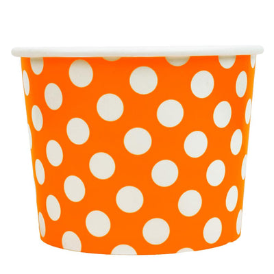 UNIQ® 12 oz Orange Polka Dotty Ice Cream Cups