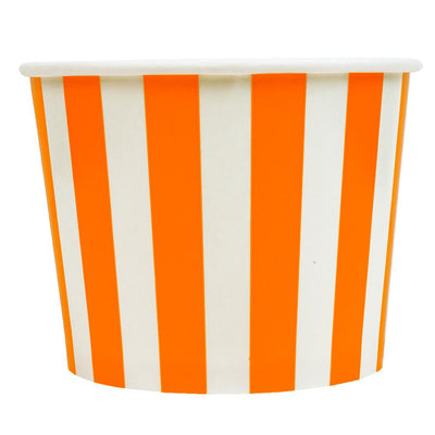 UNIQ® 12 oz Orange Striped Madness Ice Cream Cups