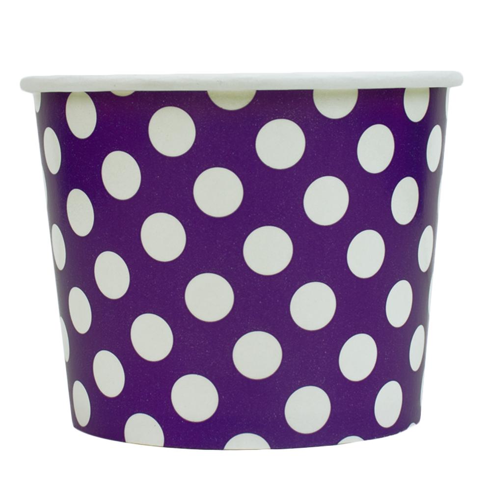 UNIQ® 12 oz Purple Polka Dotty Ice Cream Cups
