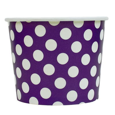 UNIQ® 12 oz Purple Polka Dotty Ice Cream Cups