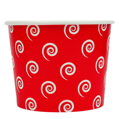 UNIQ® 12 oz Red Swirls and Twirls Ice Cream Cups