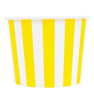 UNIQ® 12 oz Yellow Striped Madness Ice Cream Cups