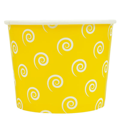 UNIQ® 12 oz Yellow Swirls and Twirls Ice Cream Cups