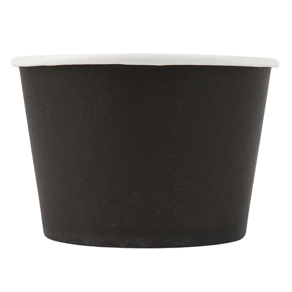 UNIQ® 8 oz Black Eco-Friendly Compostable Ice Cream Cups