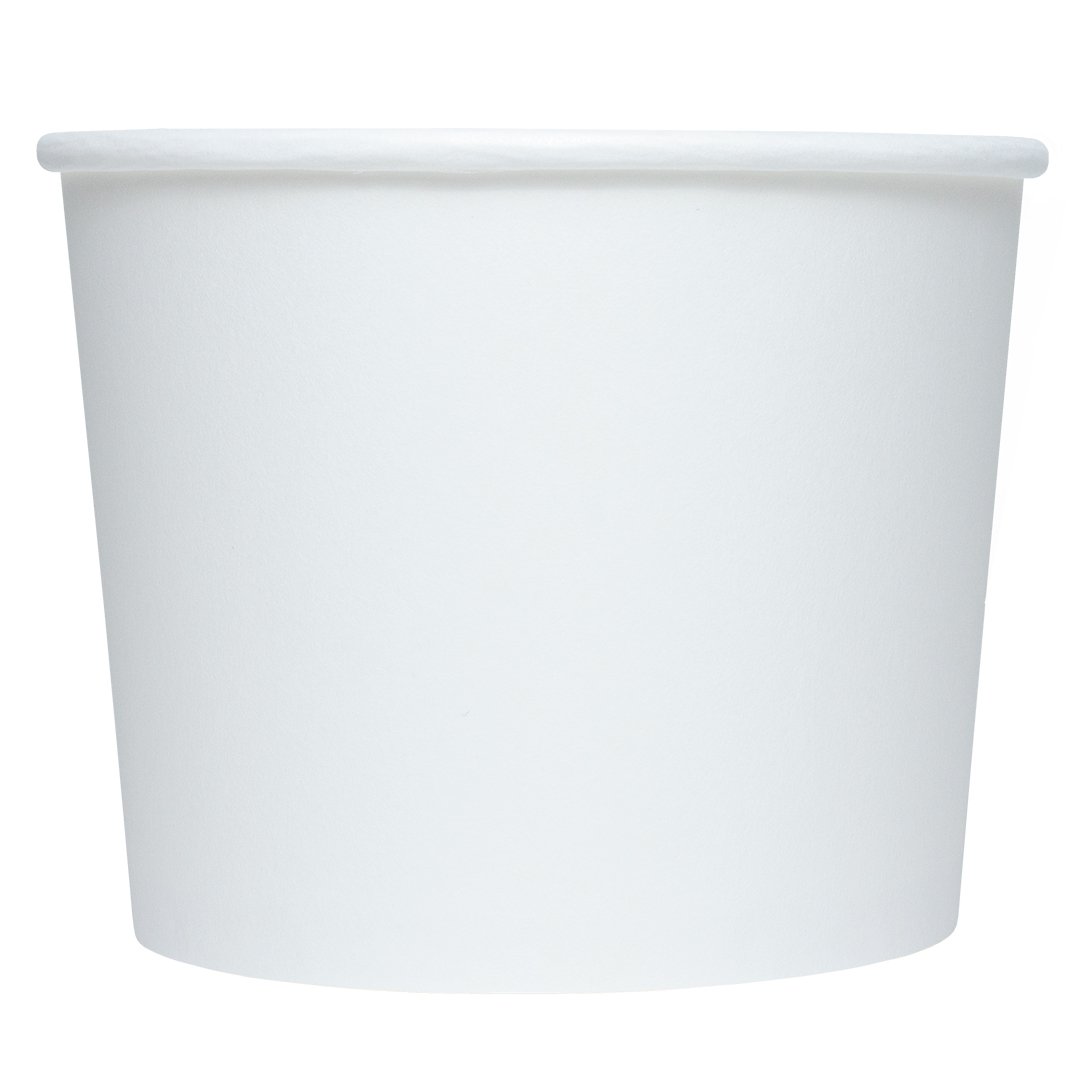 UNIQ® 16 oz White Eco-Friendly Compostable Ice Cream Cups