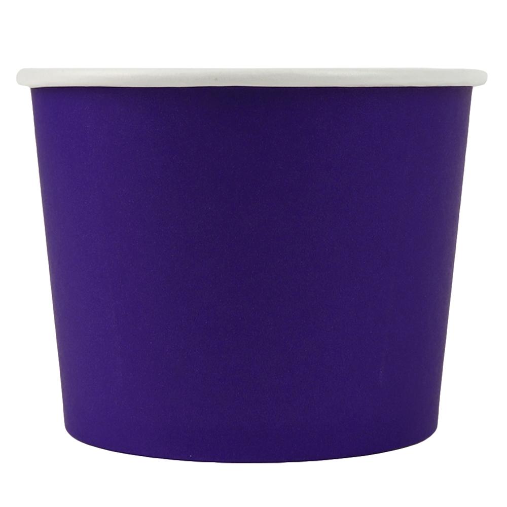 UNIQ® 12 oz Purple Eco-Friendly Compostable Ice Cream Cups