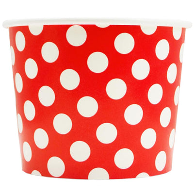 UNIQ® 16 oz Red Polka Dotty Ice Cream Cups
