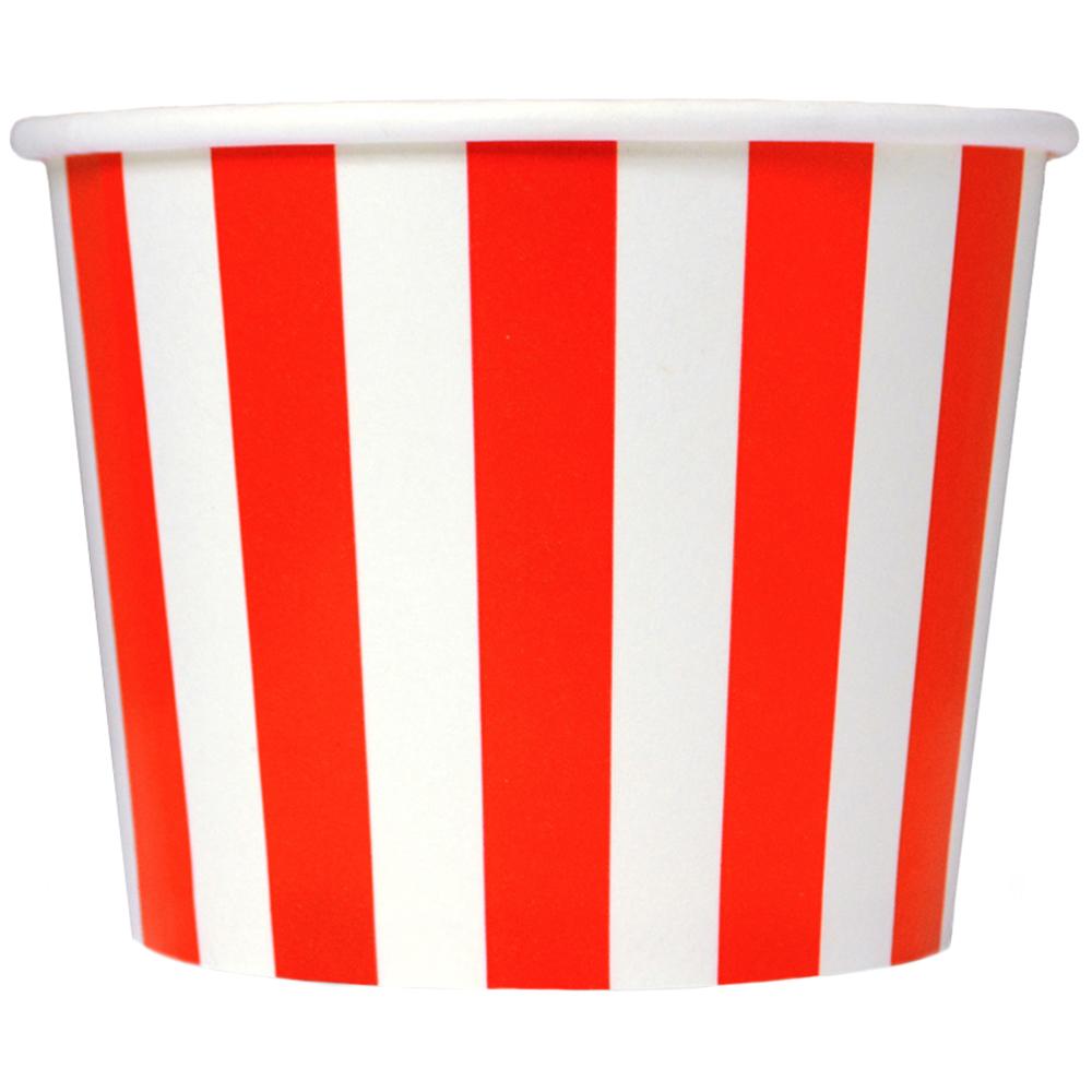 UNIQ® 16 oz Red Striped Madness Ice Cream Cups