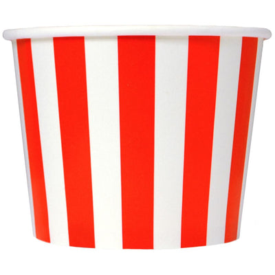 UNIQ® 16 oz Red Striped Madness Ice Cream Cups