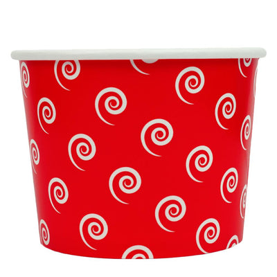 UNIQ® 16 oz Red Swirls and Twirls Ice Cream Cups