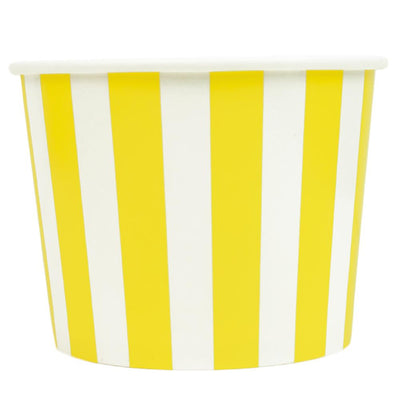 UNIQ® 16 oz Yellow Striped Madness Ice Cream Cups