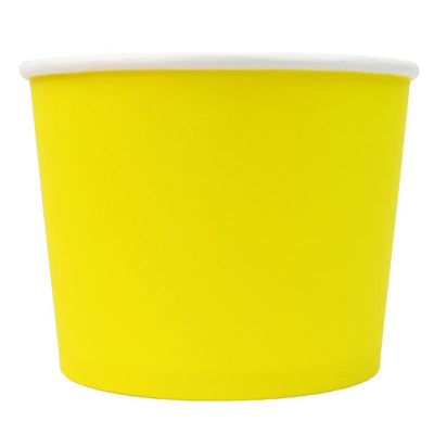 UNIQ® 16 oz Yellow Eco-Friendly Compostable Ice Cream Cups