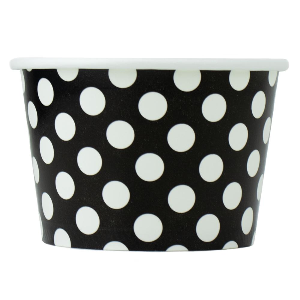 8 oz Paper Ice Cream Cups, Bowls, Dessert, Disposable, Colorful