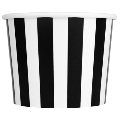 UNIQ® 12 oz Black Striped Madness Ice Cream Cups