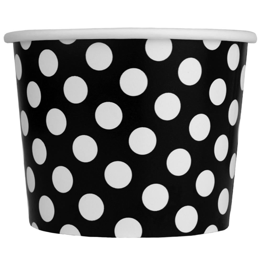 UNIQ® 12 oz Black Polka Dotty Ice Cream Cups