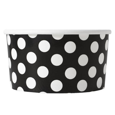 UNIQ® 6 oz Black Polka Dotty Ice Cream Cups