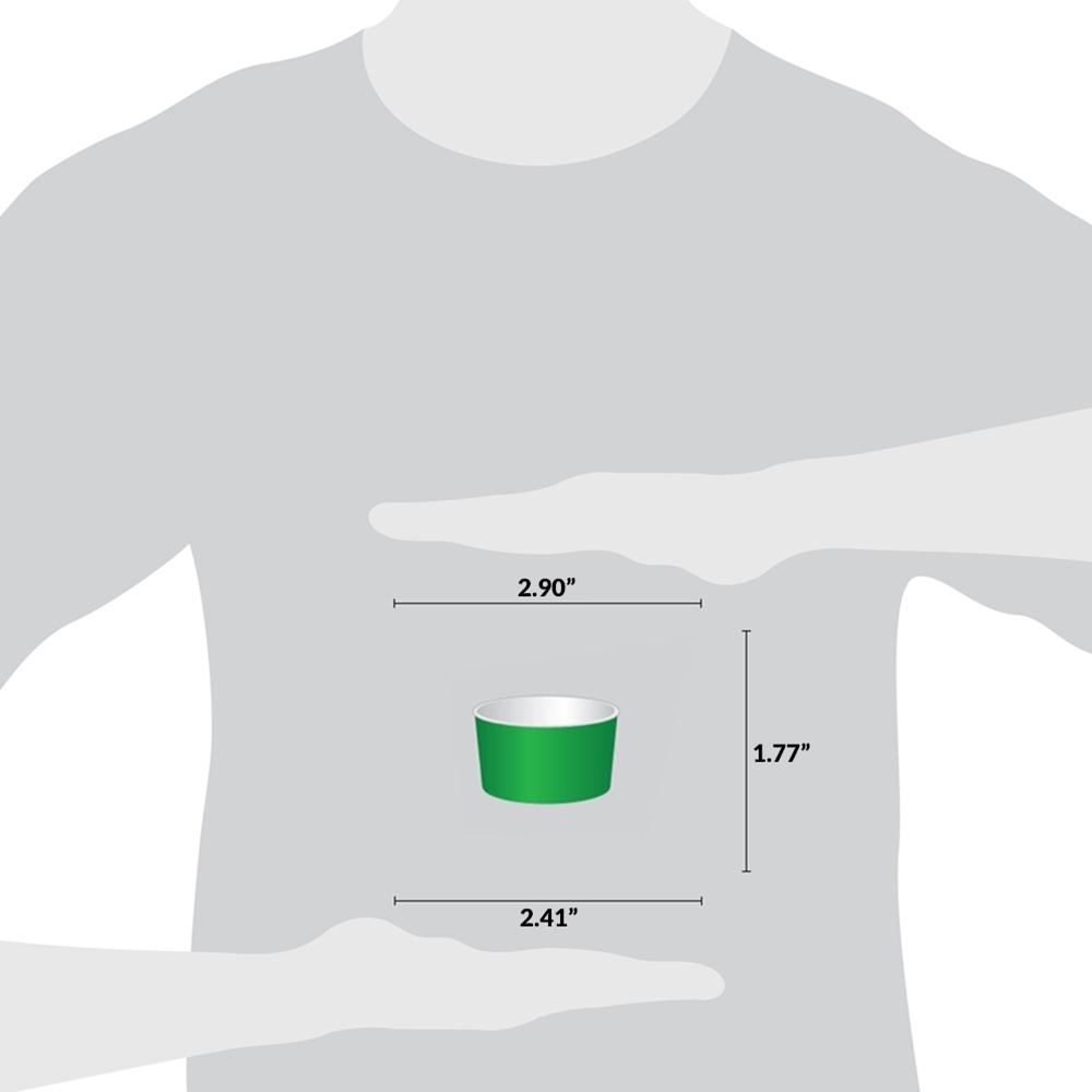 UNIQ® 4 oz Green Eco-Friendly Compostable Ice Cream Cups