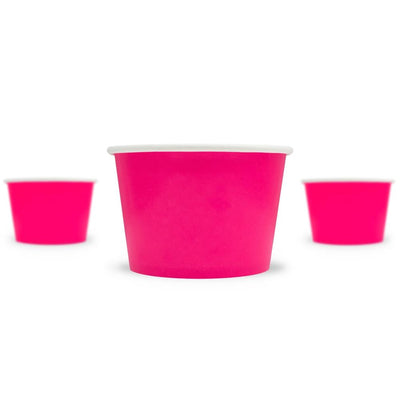 UNIQ® 8 oz Pink Eco-Friendly Compostable Ice Cream Cups